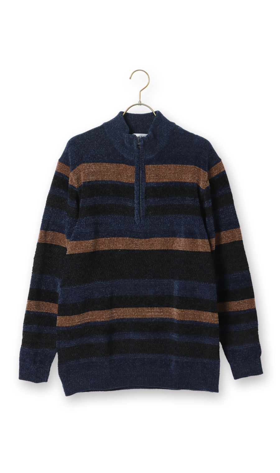 モールハーフジップセーター ネイビー M