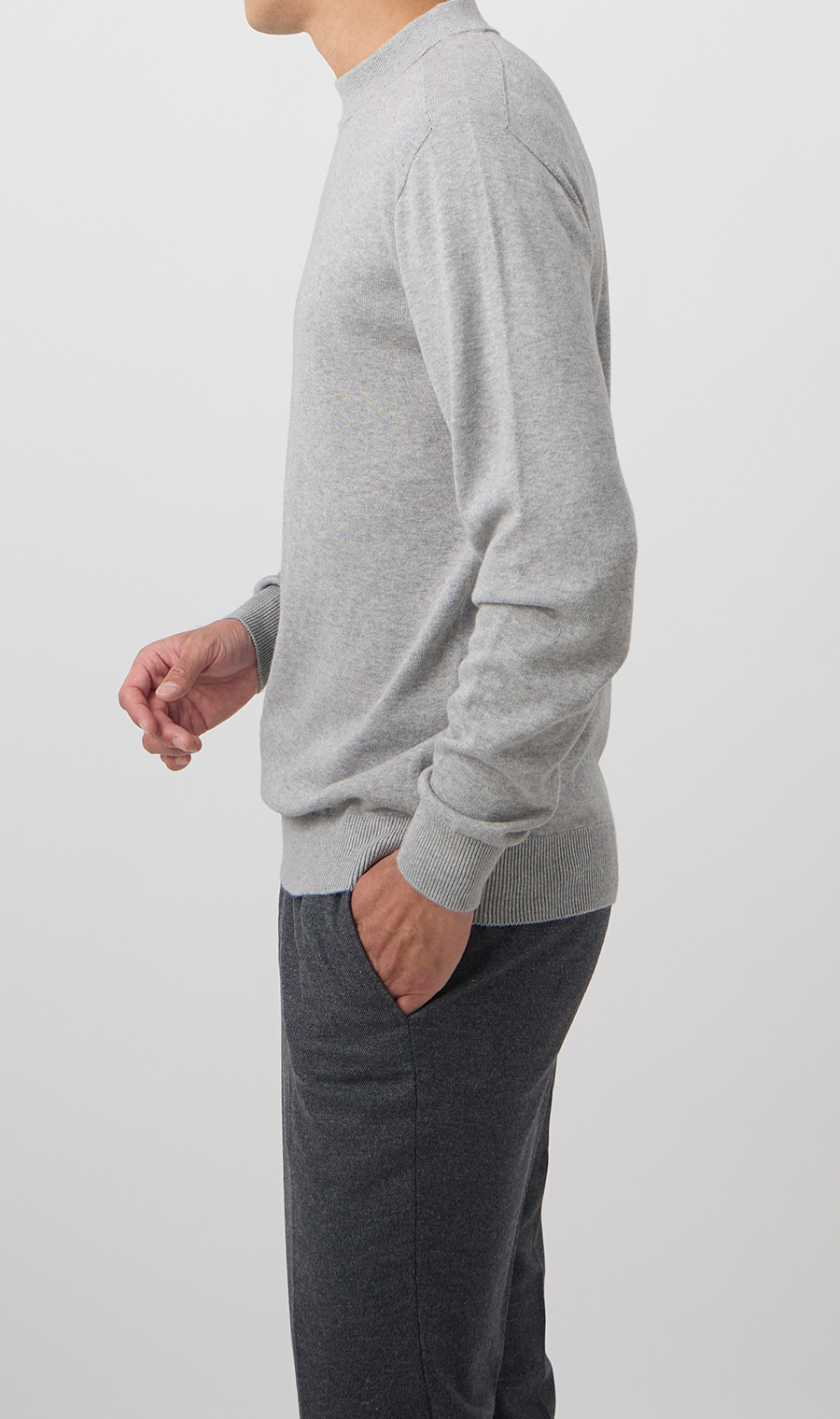 10/30販売開始|コットンカシミヤホールガーメントモックネック【TOGA KNIT】【2026年モデル】【FINAL EDITION】 ライトグレー S