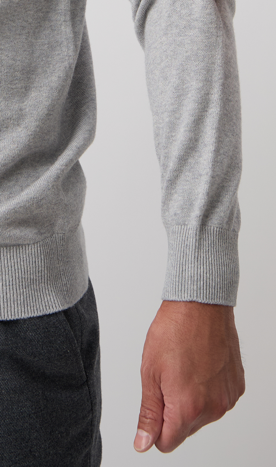 10/30販売開始|コットンカシミヤホールガーメントモックネック【TOGA KNIT】【2026年モデル】【FINAL EDITION】 ライトグレー S
