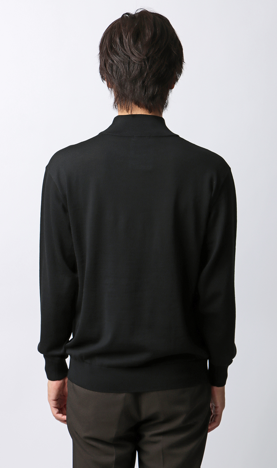 モックネックセーター【毛玉CLEAR】【＃すごセーター】 ブラック S