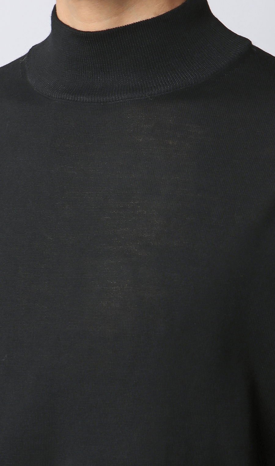 モックネックセーター【毛玉CLEAR】【＃すごセーター】 ブラック S