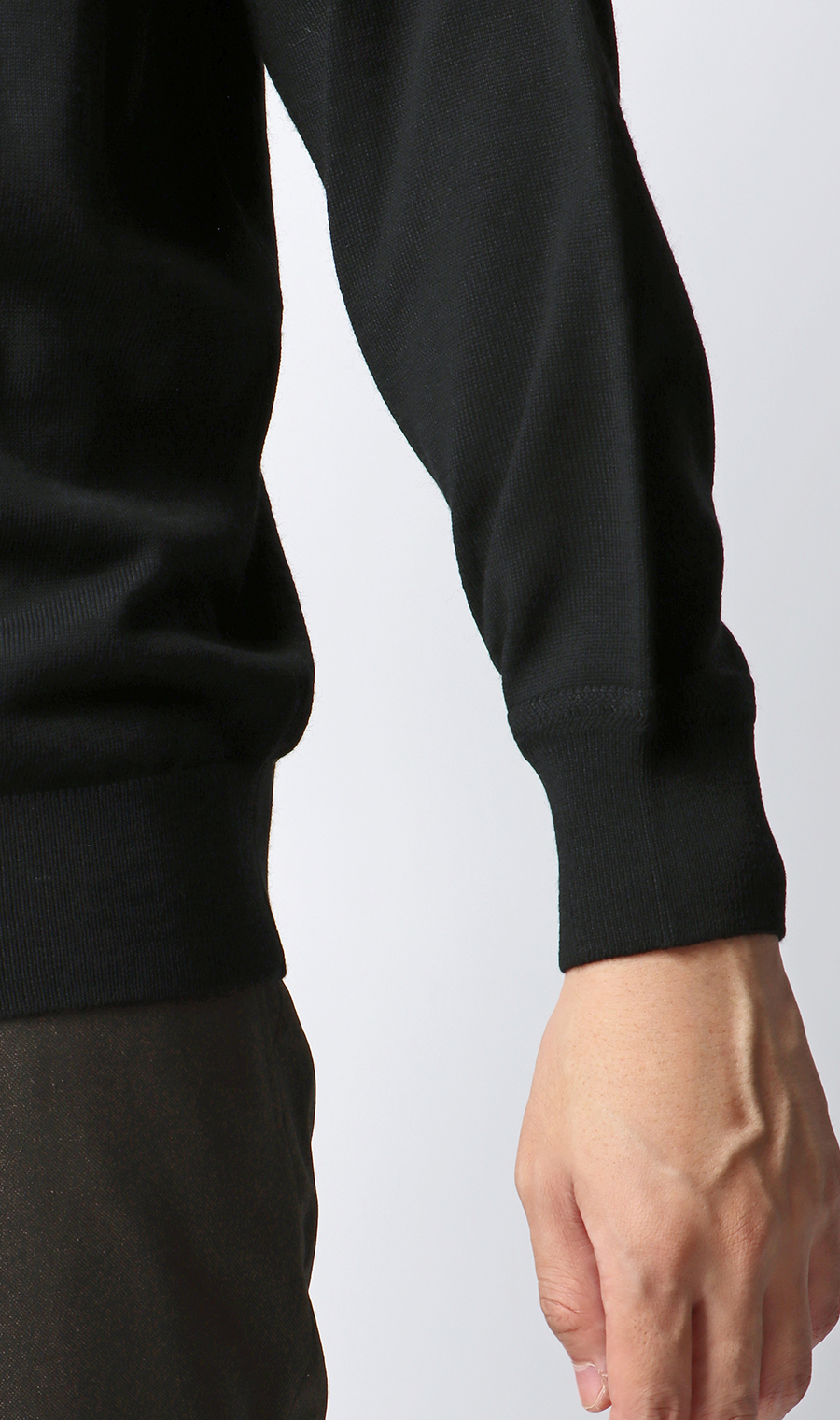 モックネックセーター【毛玉CLEAR】【＃すごセーター】 ブラック S