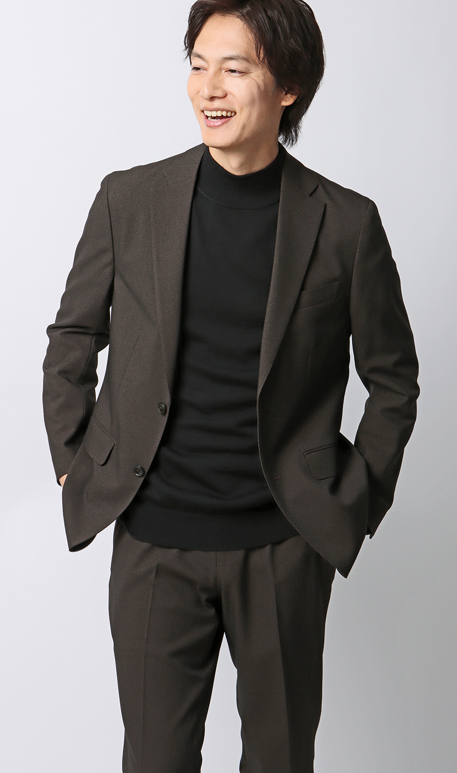 モックネックセーター【毛玉CLEAR】【＃すごセーター】 ブラック S