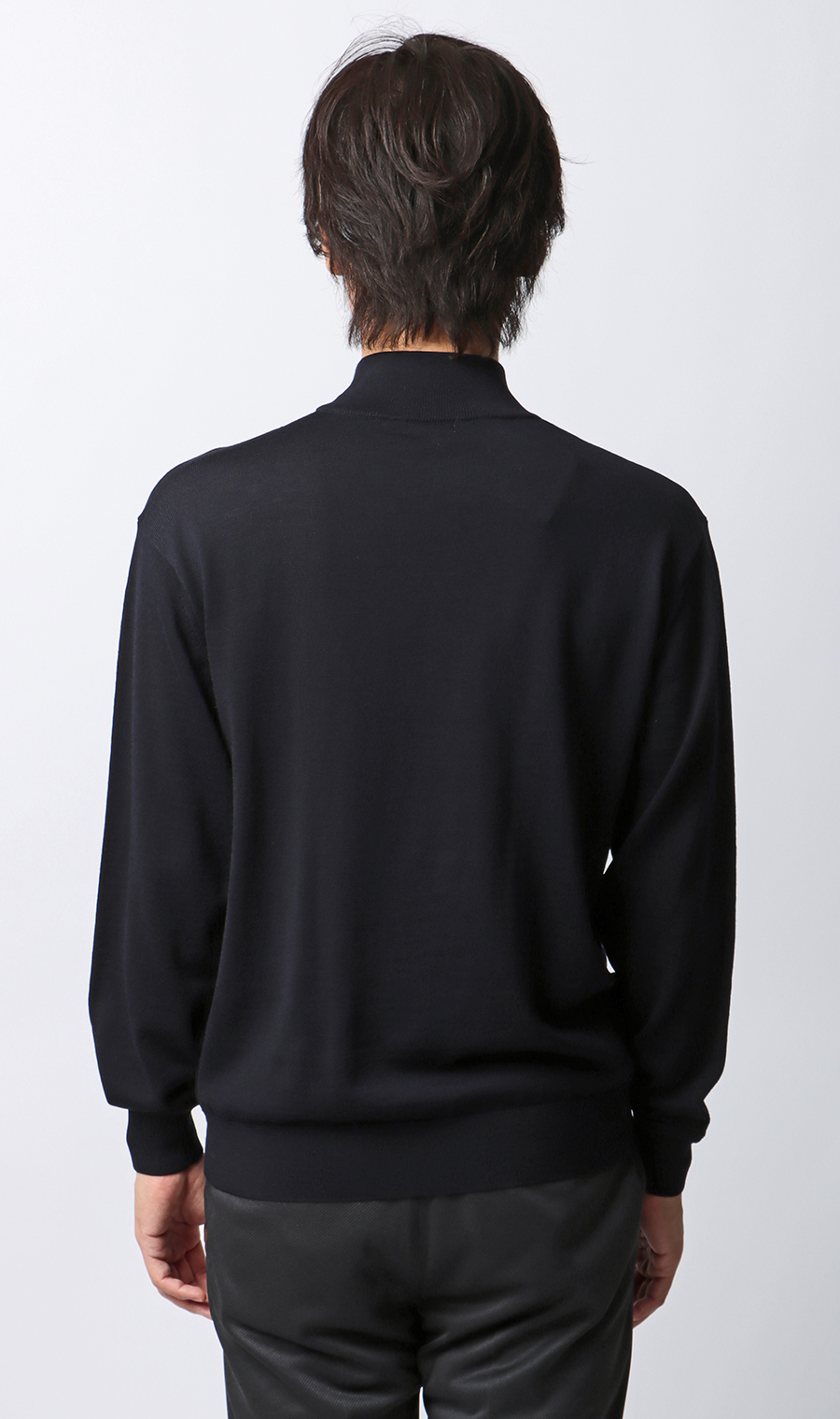 モックネックセーター【毛玉CLEAR】【＃すごセーター】 ネイビー S