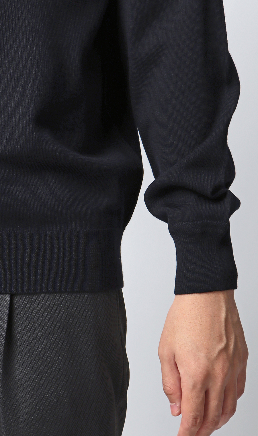 モックネックセーター【毛玉CLEAR】【＃すごセーター】 ネイビー S