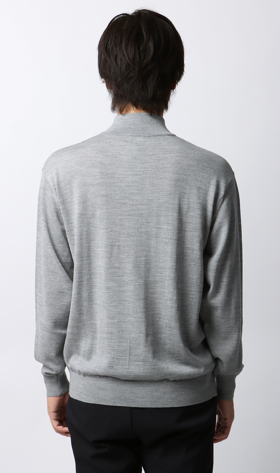 モックネックセーター【毛玉CLEAR】【＃すごセーター】 ライトグレー S