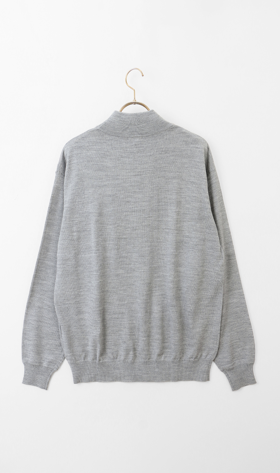 モックネックセーター【毛玉CLEAR】【＃すごセーター】 ライトグレー S