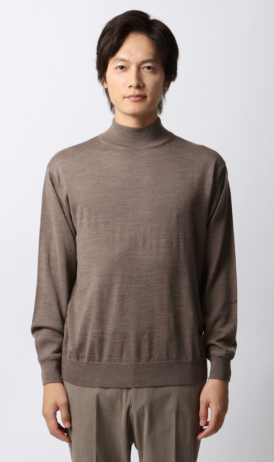 モックネックセーター【毛玉CLEAR】【＃すごセーター】 ベージュ S