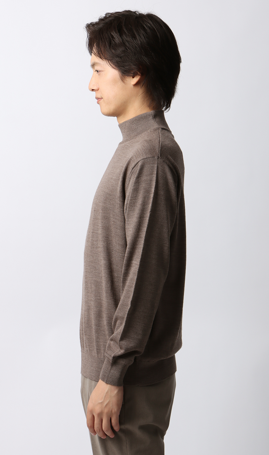 モックネックセーター【毛玉CLEAR】【＃すごセーター】 ベージュ S