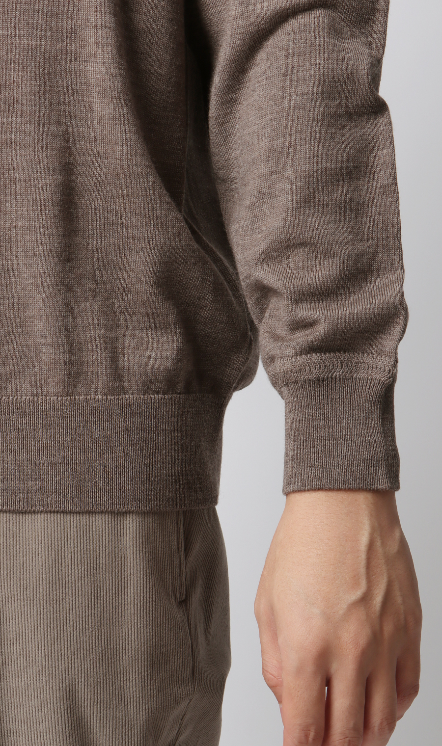 モックネックセーター【毛玉CLEAR】【＃すごセーター】 ベージュ S