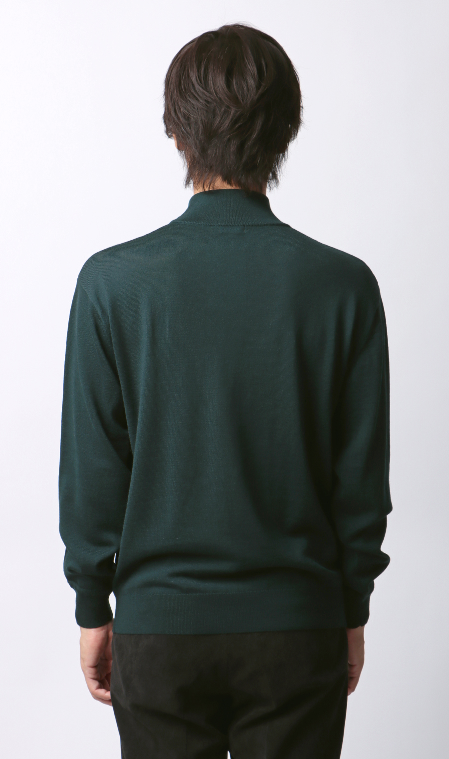 モックネックセーター【毛玉CLEAR】【＃すごセーター】 グリーン S