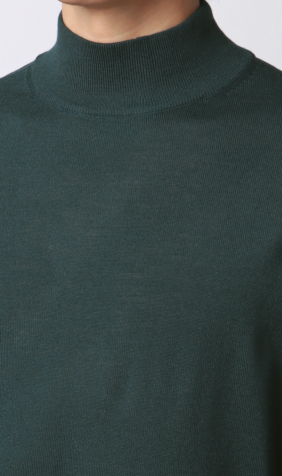 モックネックセーター【毛玉CLEAR】【＃すごセーター】 グリーン S