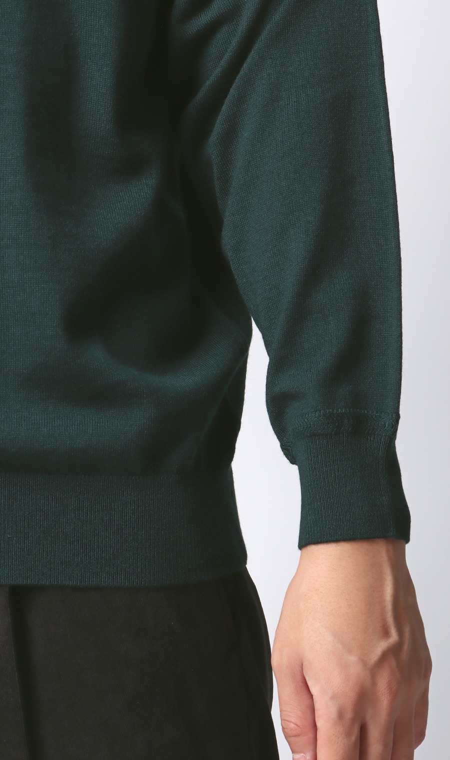 モックネックセーター【毛玉CLEAR】【＃すごセーター】 グリーン S