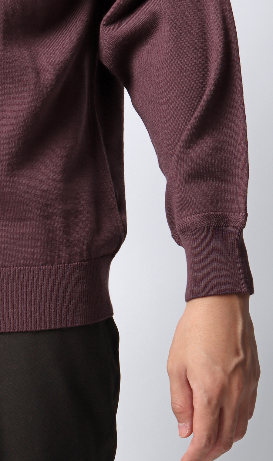 モックネックセーター【毛玉CLEAR】【＃すごセーター】 ワイン S