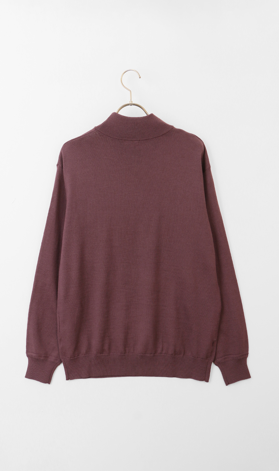 モックネックセーター【毛玉CLEAR】【＃すごセーター】 ワイン S