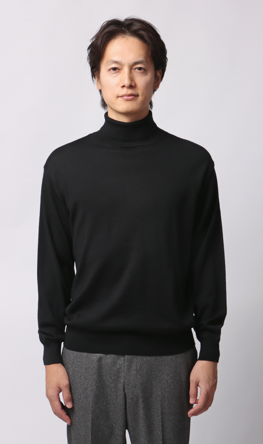 タートルネックセーター【毛玉CLEAR】【＃すごセーター】 ブラック S