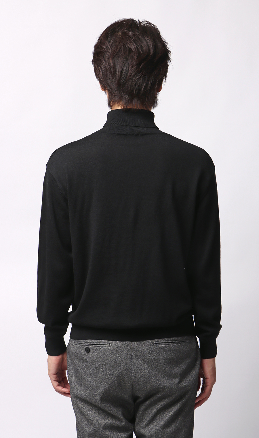 タートルネックセーター【毛玉CLEAR】【＃すごセーター】 ブラック S