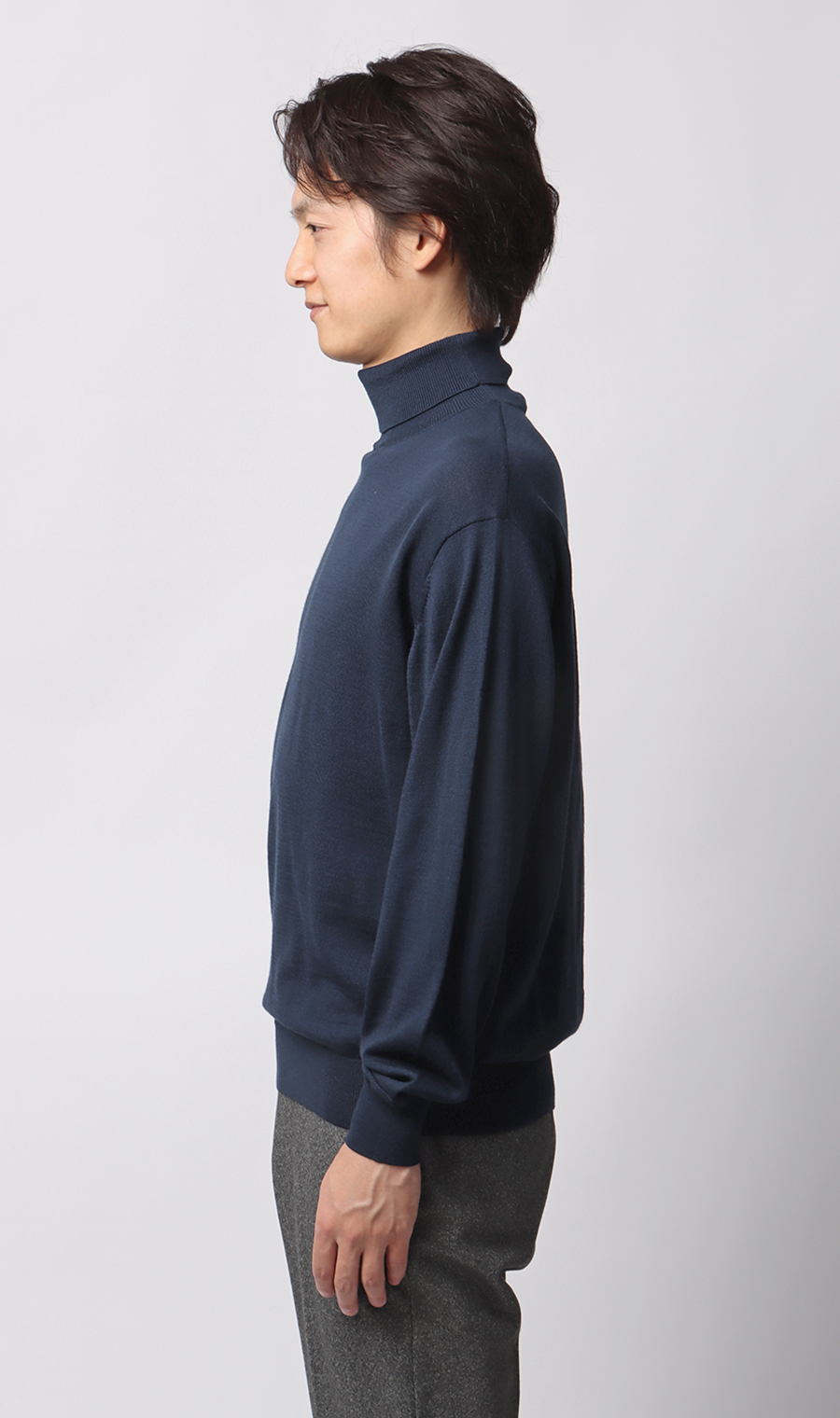 タートルネックセーター【毛玉CLEAR】【＃すごセーター】 ブルー S