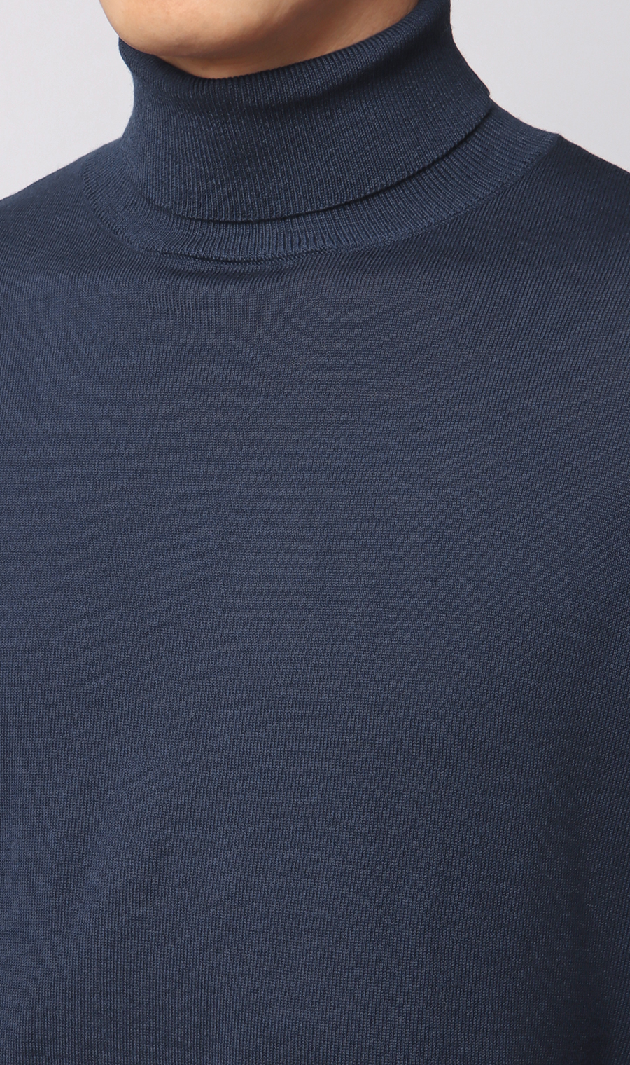 タートルネックセーター【毛玉CLEAR】【＃すごセーター】 ブルー S