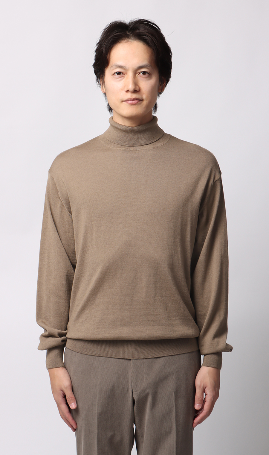 タートルネックセーター【毛玉CLEAR】【＃すごセーター】 ベージュ S