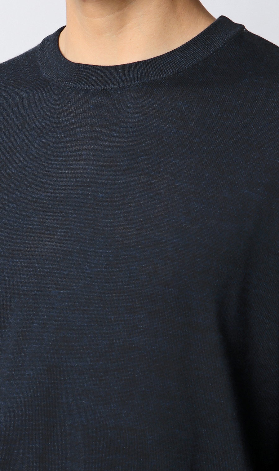 クルーネックセーター【毛玉CLEAR】【＃すごセーター】 ネイビー S