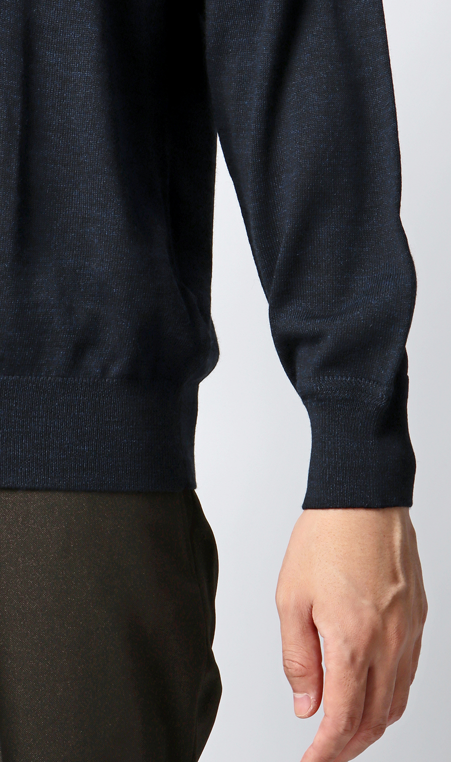 クルーネックセーター【毛玉CLEAR】【＃すごセーター】 ネイビー S