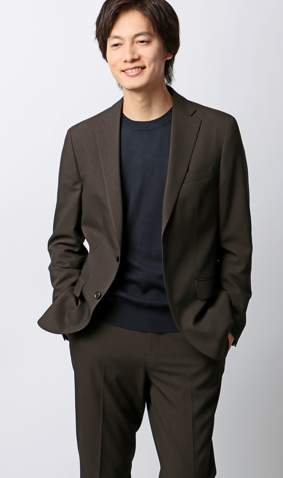 クルーネックセーター【毛玉CLEAR】【＃すごセーター】 ネイビー S