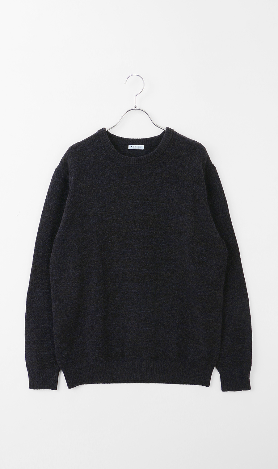 クルーネックセーター【モールヤーン】 ネイビー S
