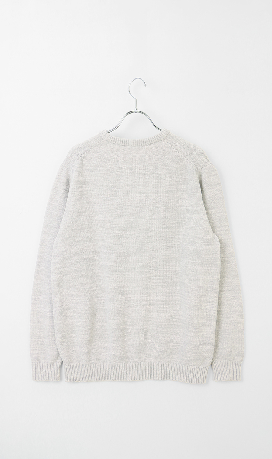 クルーネックセーター【モールヤーン】 ライトグレー S