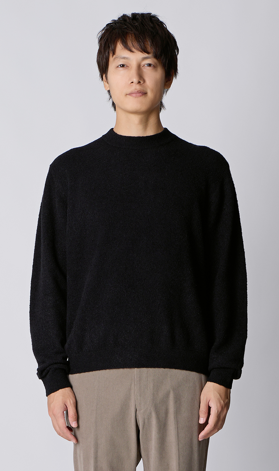 モックネックセーター【ブークレヤーン】 ブラック S