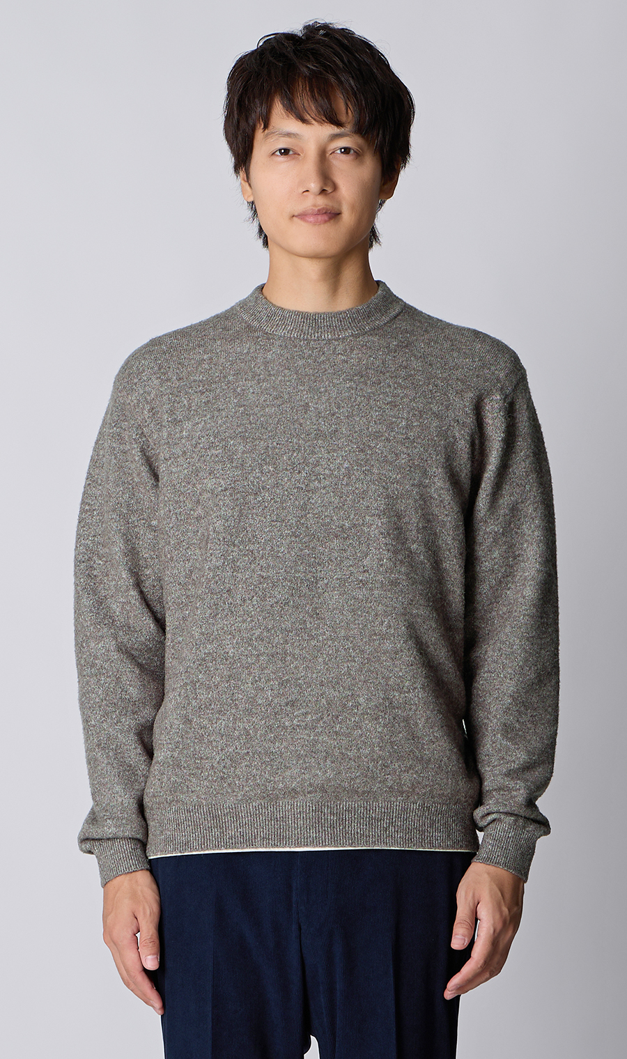 モックネックセーター【ブークレヤーン】 グレー S