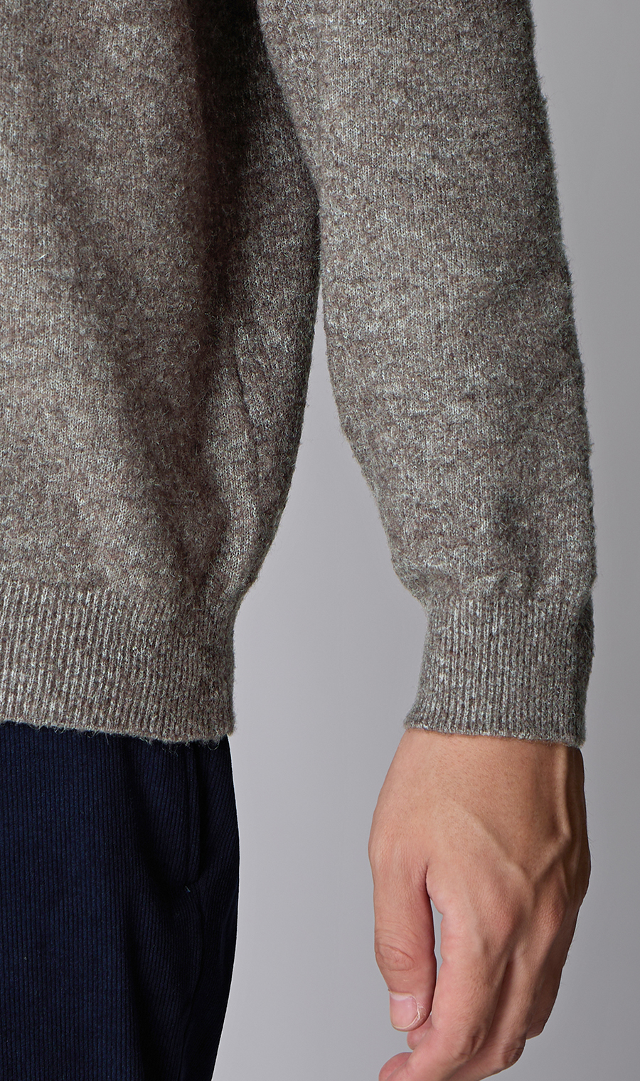 モックネックセーター【ブークレヤーン】 グレー S