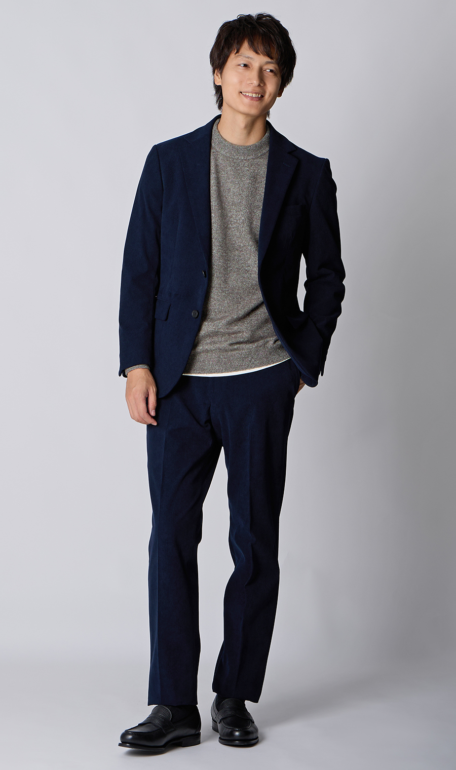 モックネックセーター【ブークレヤーン】 グレー S