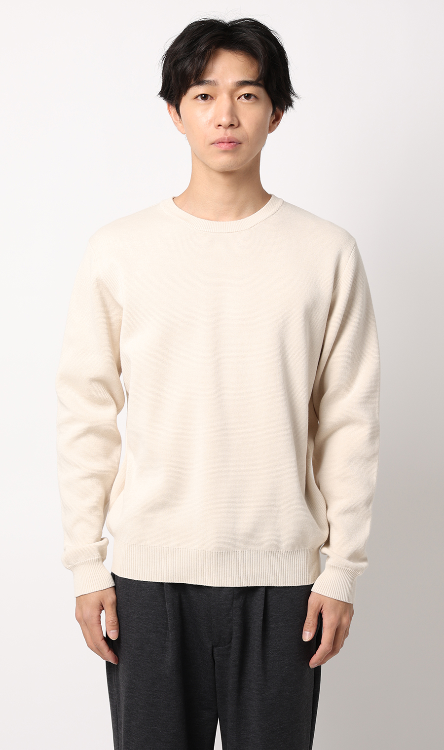 クルーネックニット【CONTROLα】 オフ M