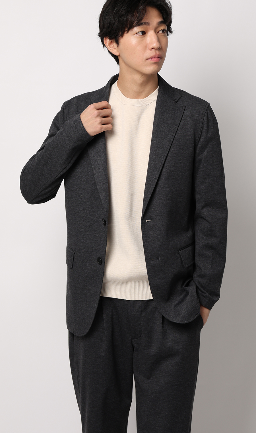 クルーネックニット【CONTROLα】 オフ M