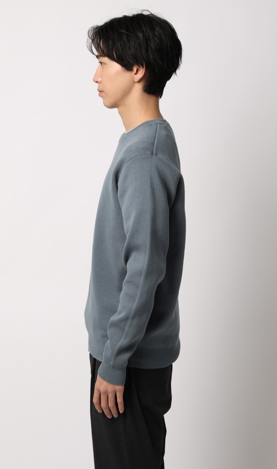 クルーネックニット【CONTROLα】 ブルー M