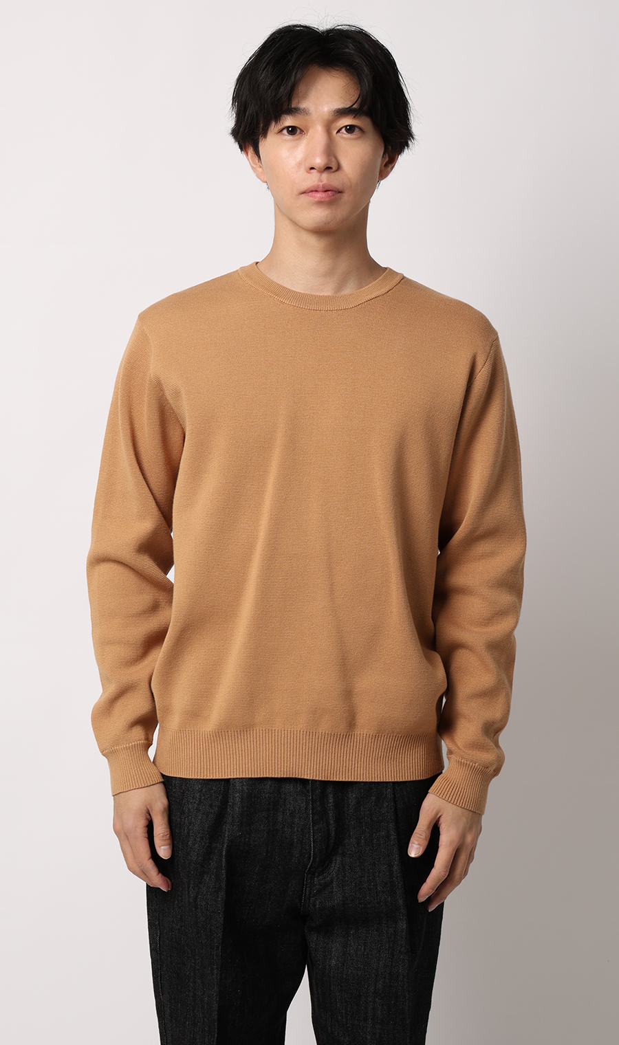 クルーネックニット【CONTROLα】 オレンジ M