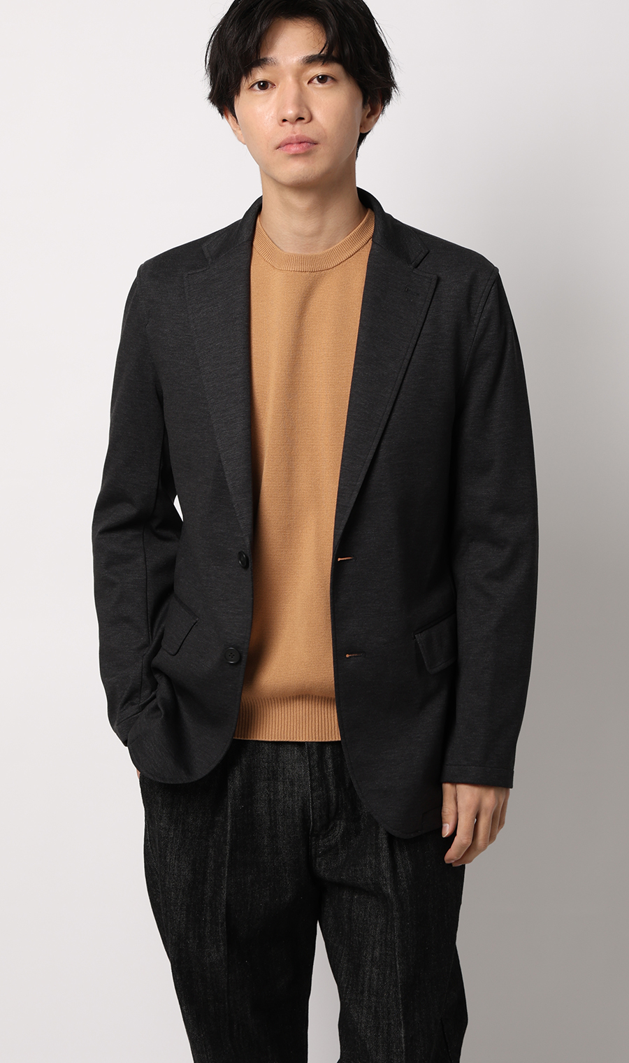 クルーネックニット【CONTROLα】 オレンジ M