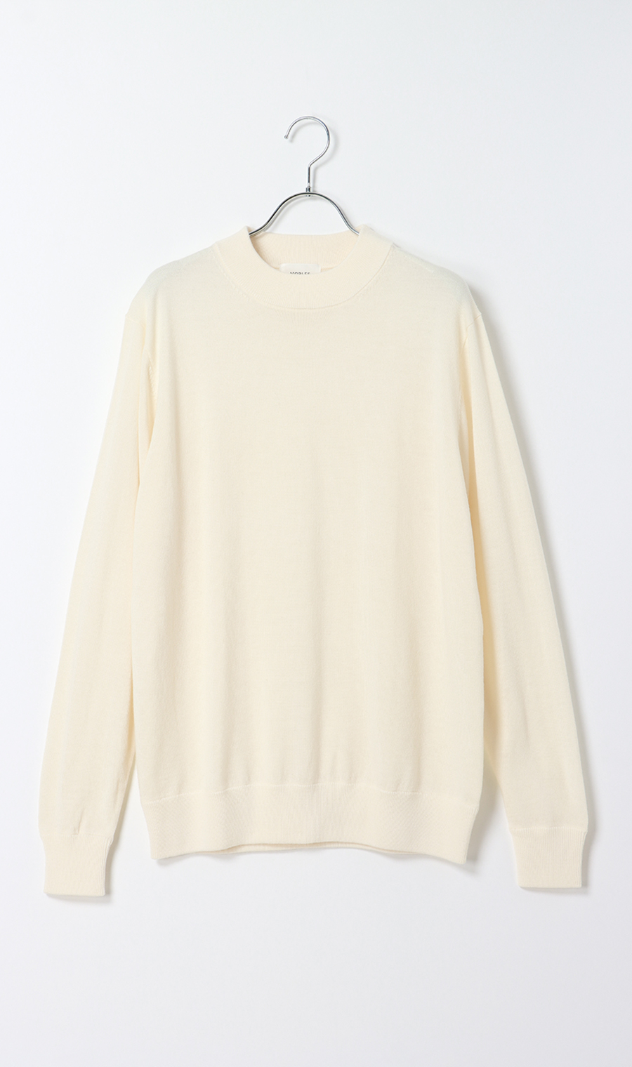 モックネックセーター【ウール100%】 ホワイト S