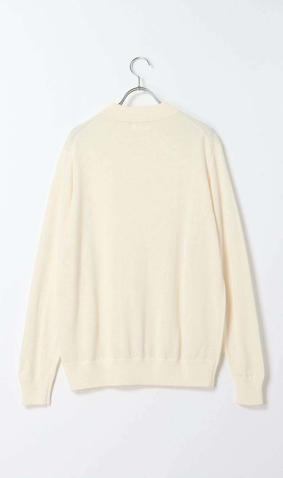 モックネックセーター【ウール100%】 ホワイト S