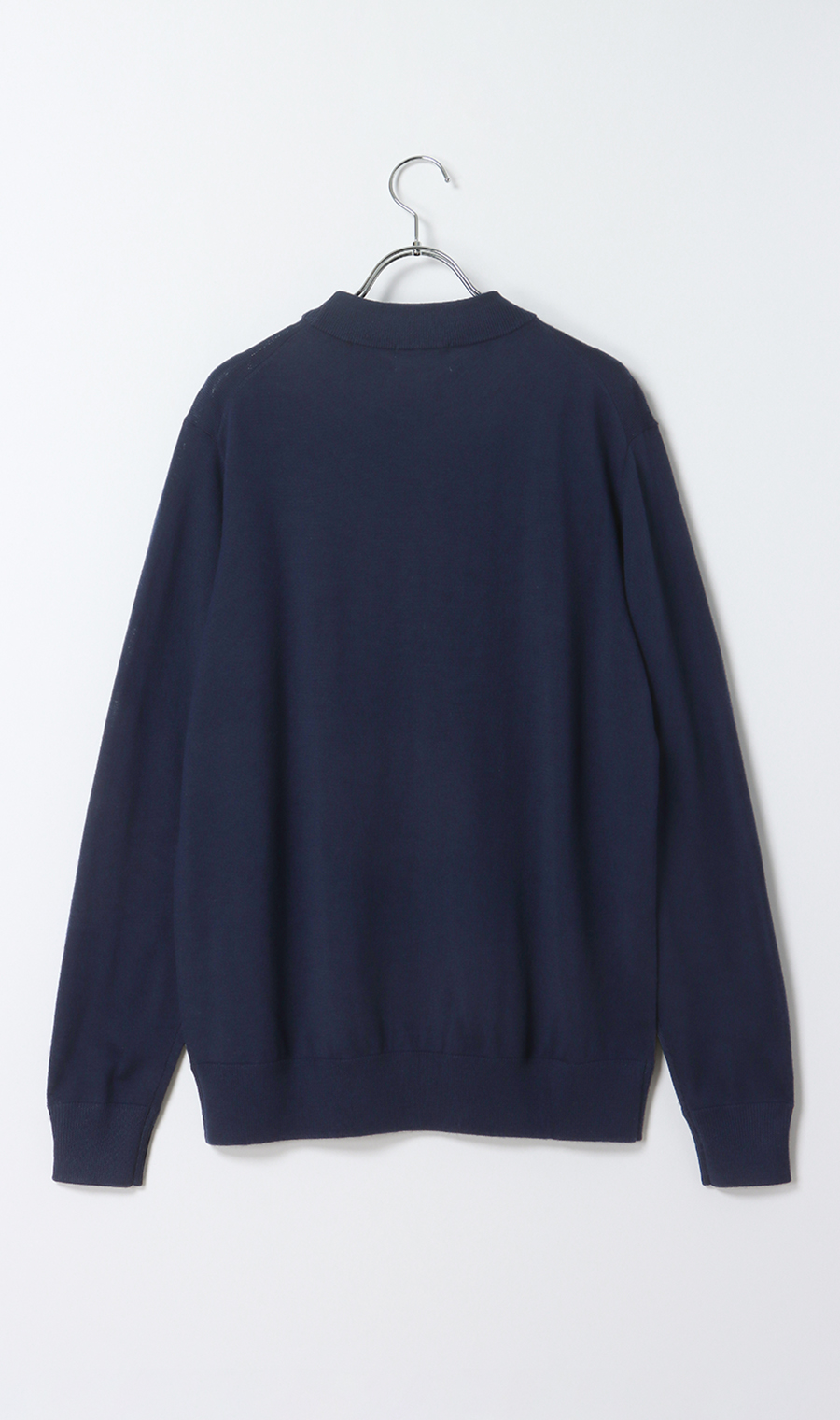 モックネックセーター【ウール100%】 ネイビー S