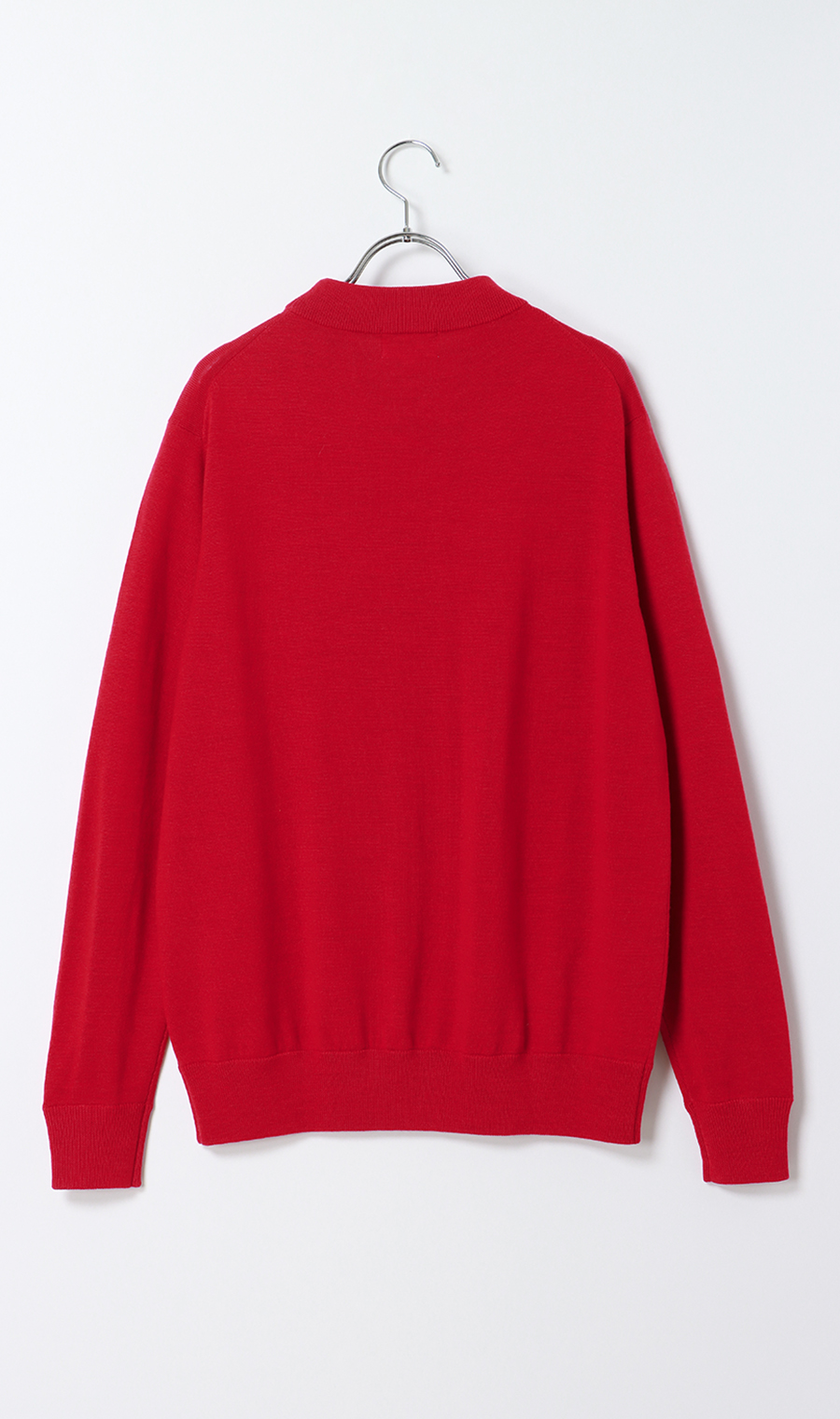 モックネックセーター【ウール100%】 ワイン S