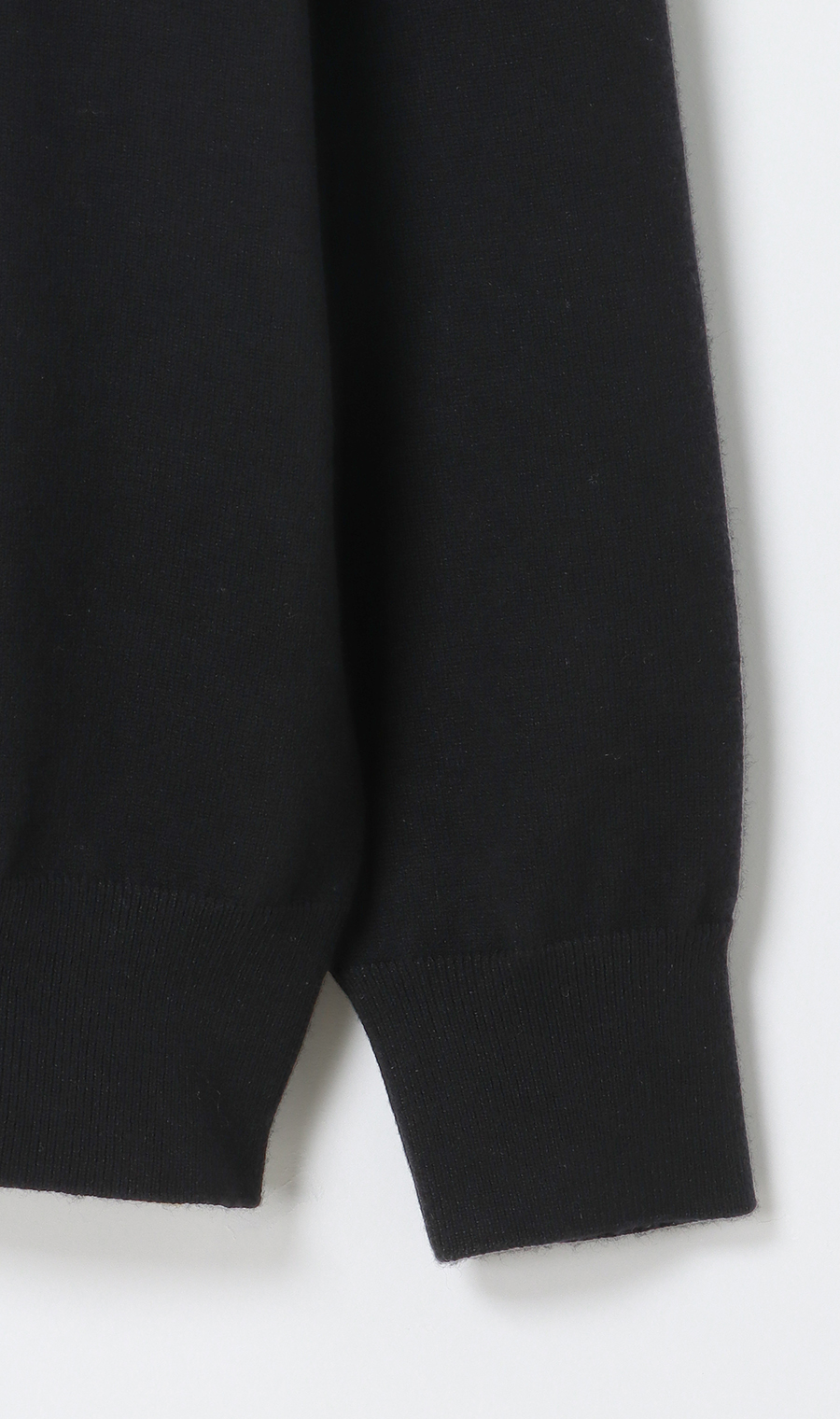 ヘンリーネックセーター【プレーティング天竺】 ブラック S