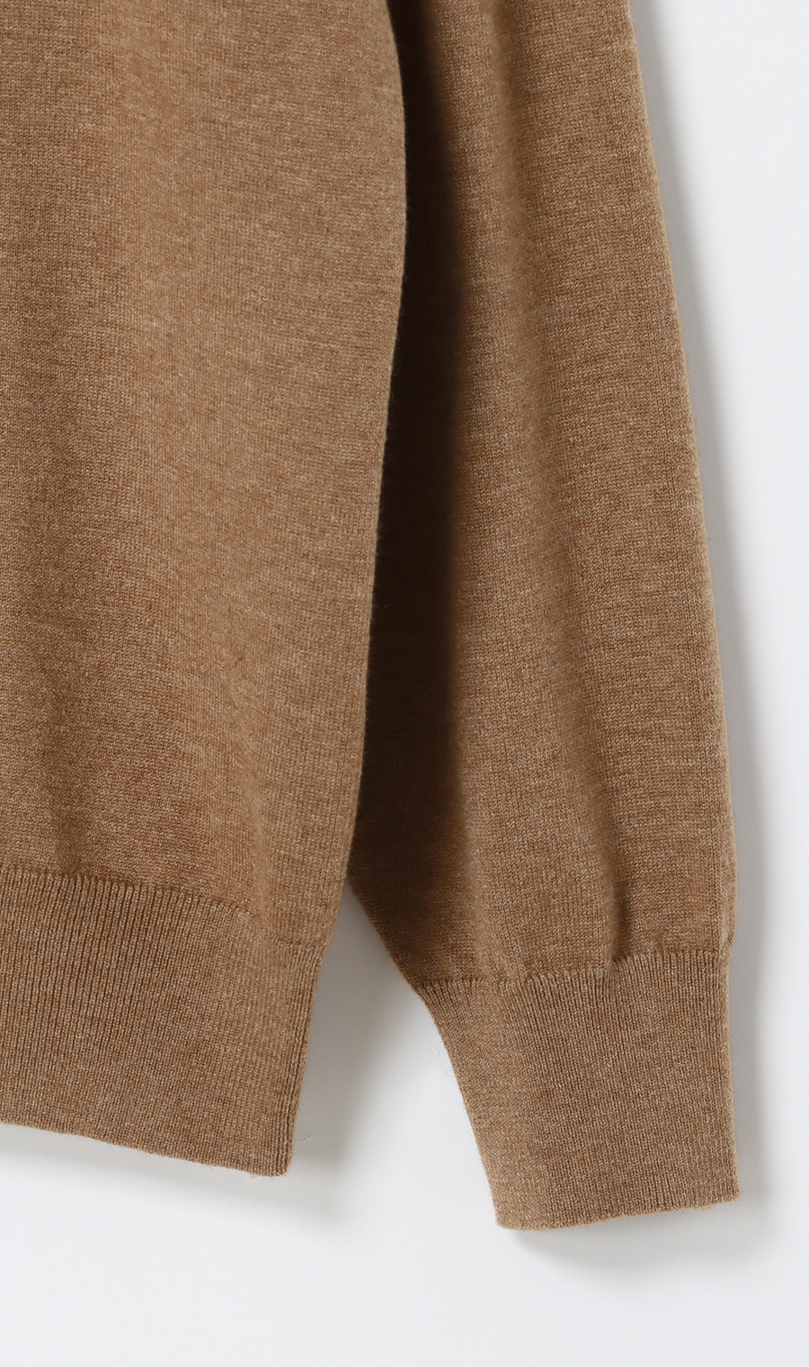 ヘンリーネックセーター【プレーティング天竺】 ブラウン S