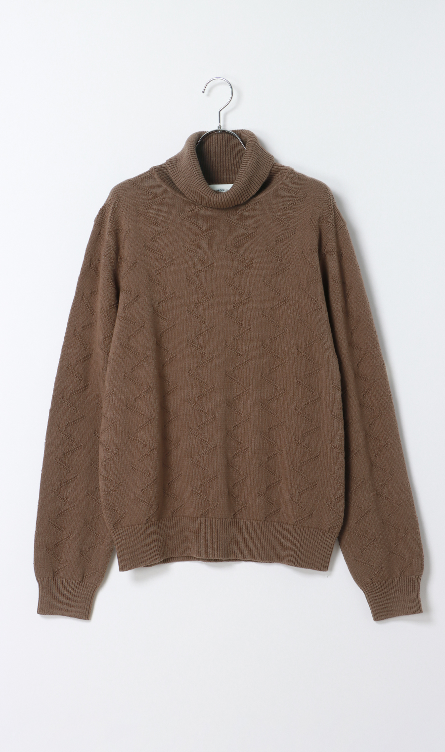 タートルネックニット【ジグザグパターン】 (MOKN5105-43