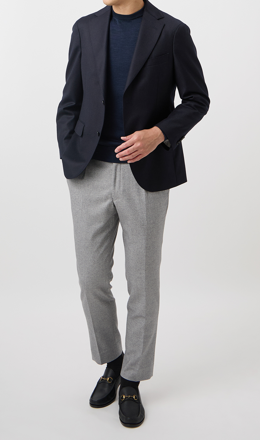 10/30販売開始|ウォッシャブルシルクオペラネックニット【TOGA KNIT】【2026年モデル】【FINAL EDITION】 ネイビー S