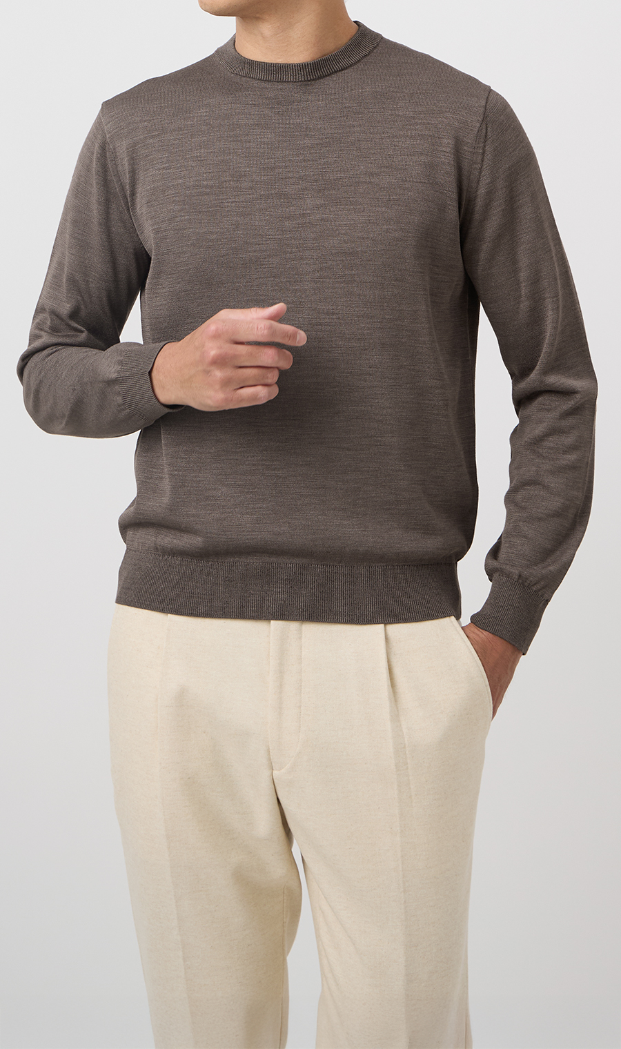 10/30販売開始|ウォッシャブルシルクオペラネックニット【TOGA KNIT】【2026年モデル】【FINAL EDITION】 ブラウン S