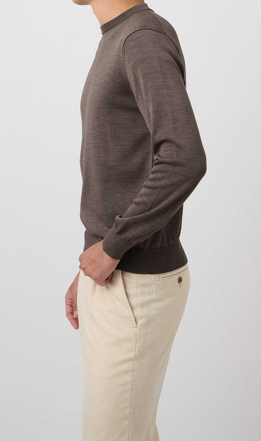 10/30販売開始|ウォッシャブルシルクオペラネックニット【TOGA KNIT】【2026年モデル】【FINAL EDITION】 ブラウン S