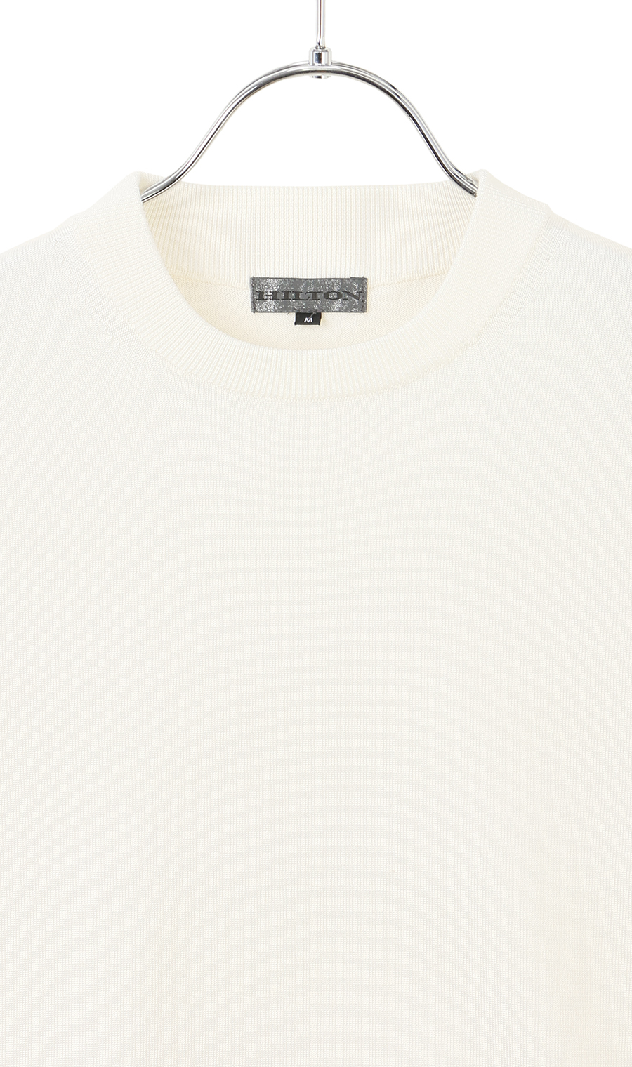 25AW ヒルトン トガニットシルクオペラネックニット ホワイト M シルクオペラネックニット【TOGA MODEL】【TOGA KNIT