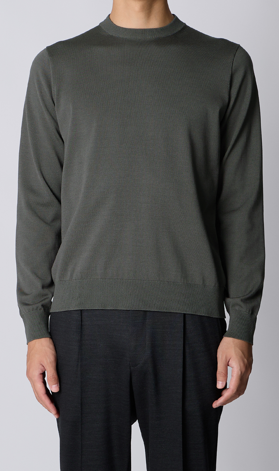 25AW ヒルトン トガニット ウォッシャブルシルクオペラネックニットグレー M 25AW ヒルトン トガニット ウォッシャブルシルクオペラネック